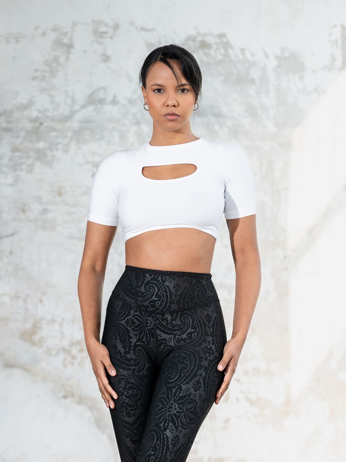 Dekolte Tshirt Beyaz Renk 072