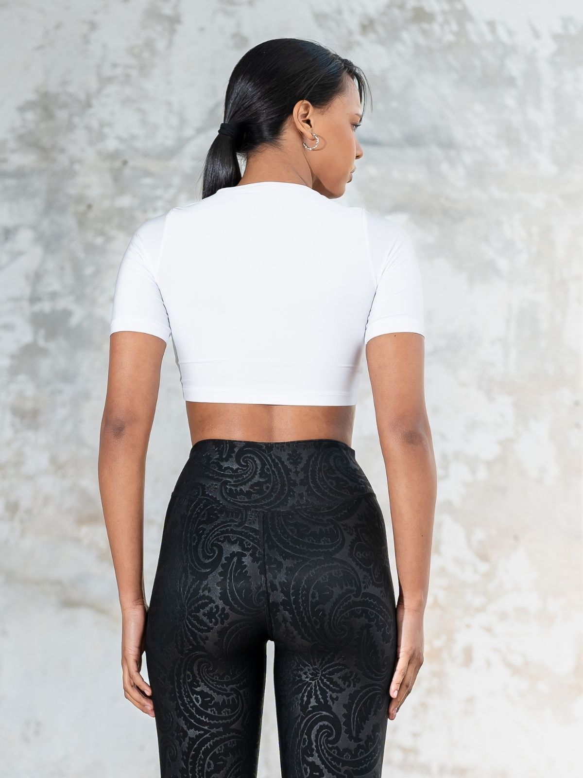 Dekolte Tshirt Beyaz Renk 072