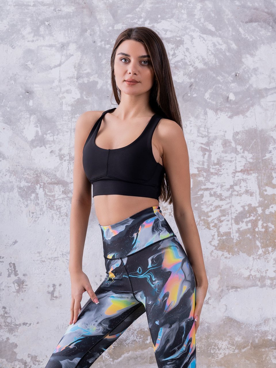 Desenli Ekstra Yüksek Bel Spor Tayt 1135