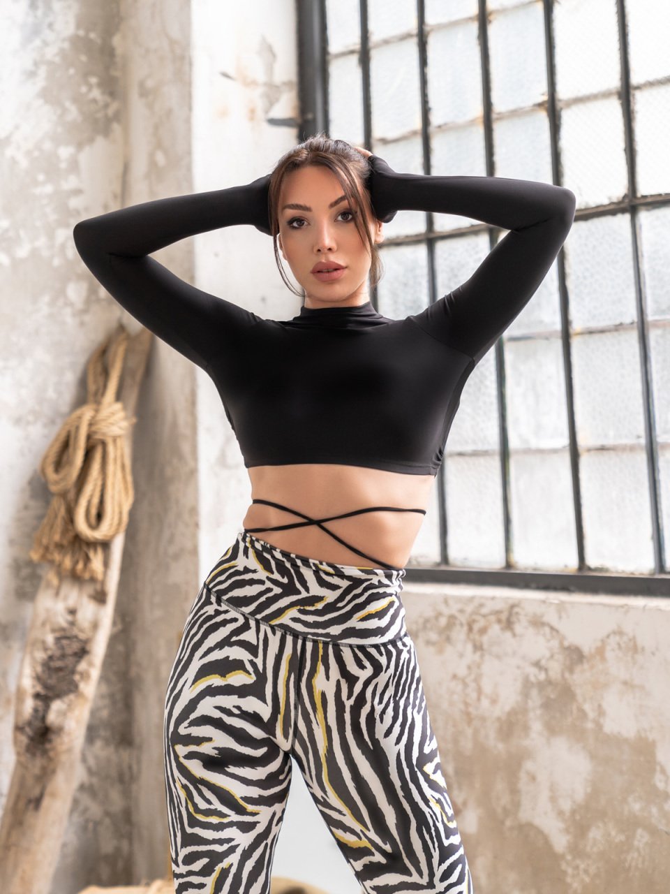 Desenli Ekstra Yüksek Bel Spor Tayt 273