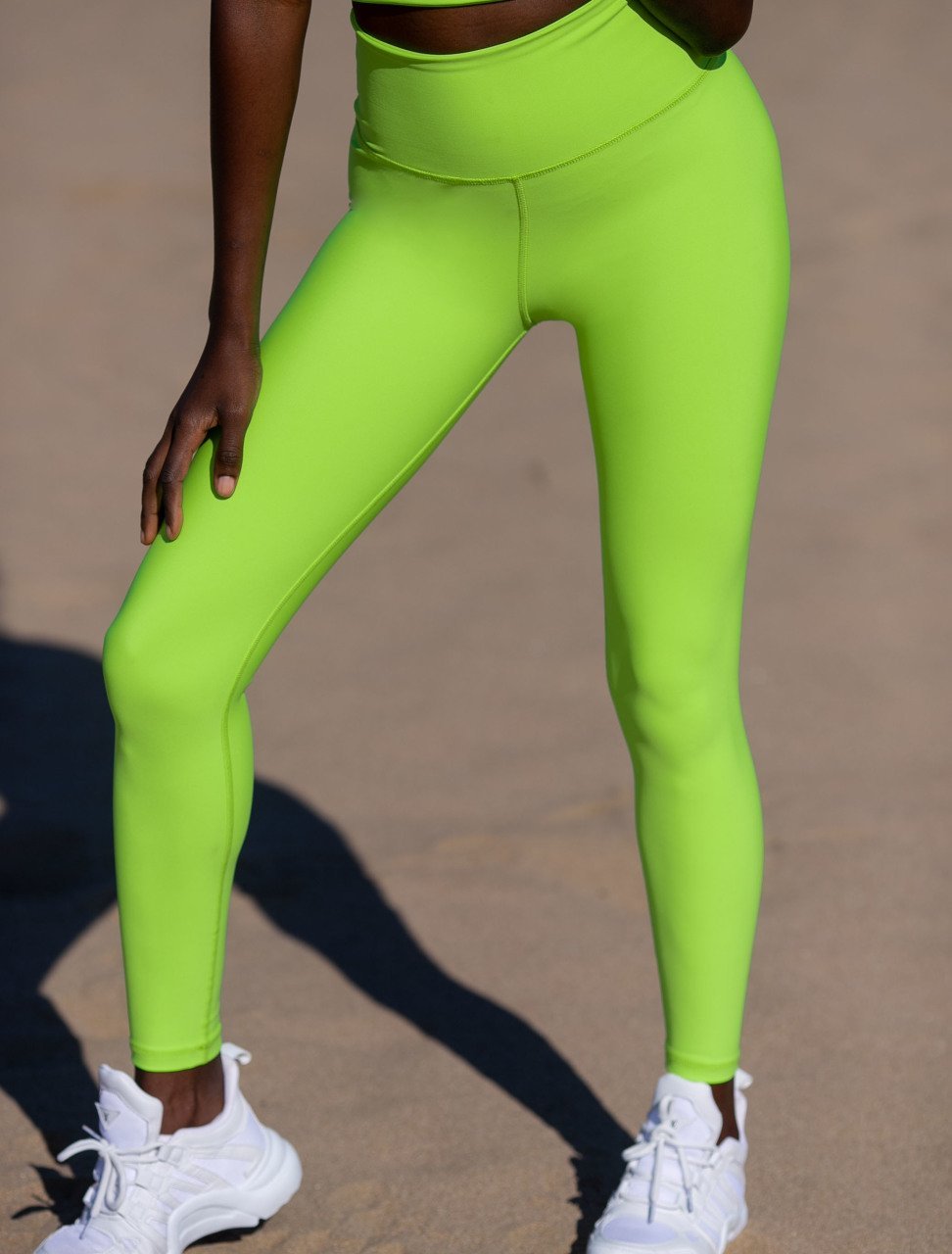 Neon Yeşil Ekstra Yüksel Bel Spor Tayt 274