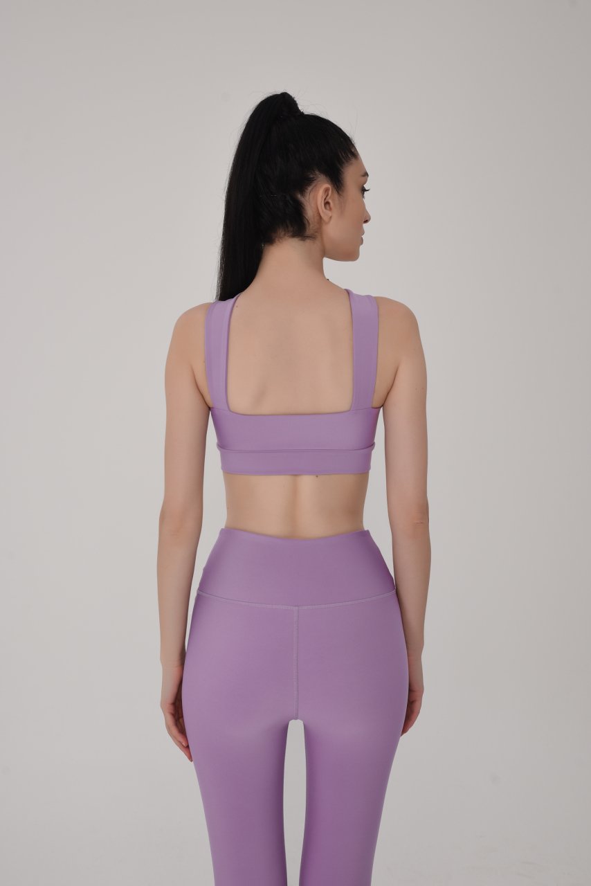 Dekolte Tasarım Spor Bustiyer Tasarım Lila Renk 194