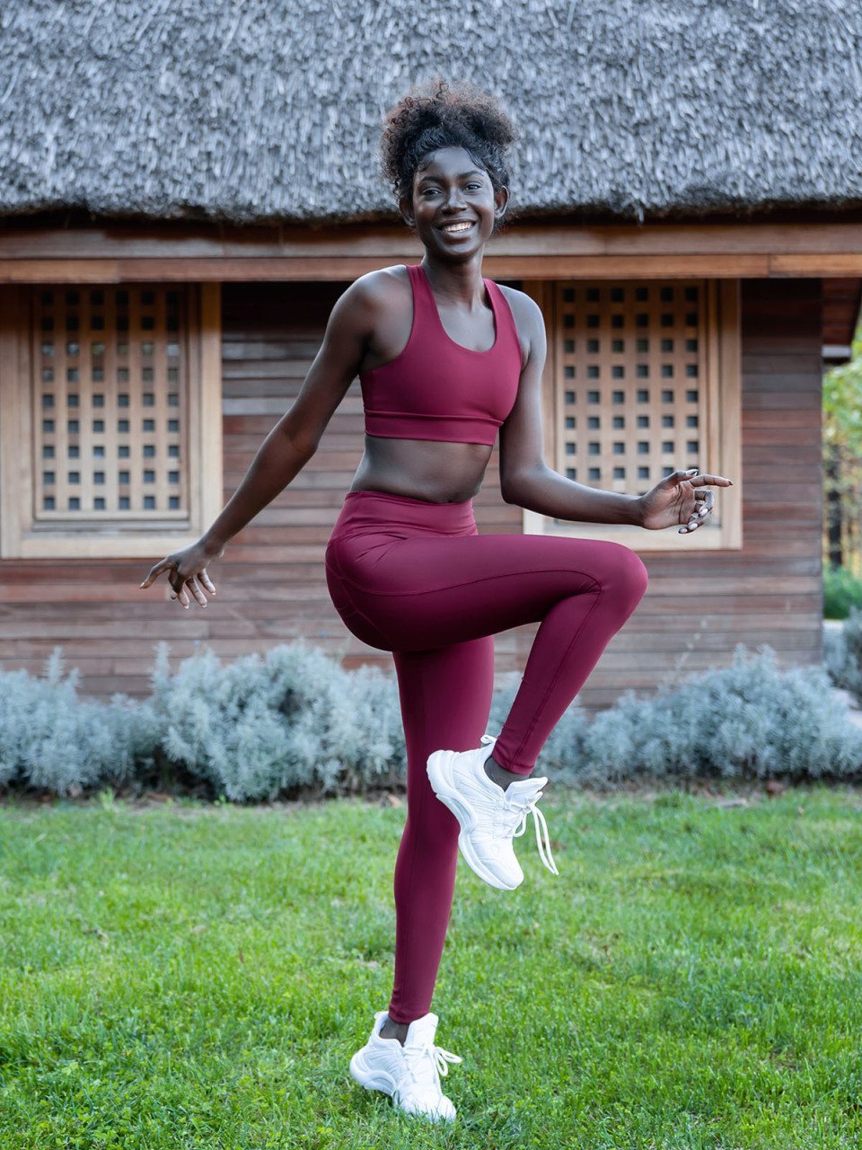 Arkadan Cepli Tayt Bordo Renk 1154