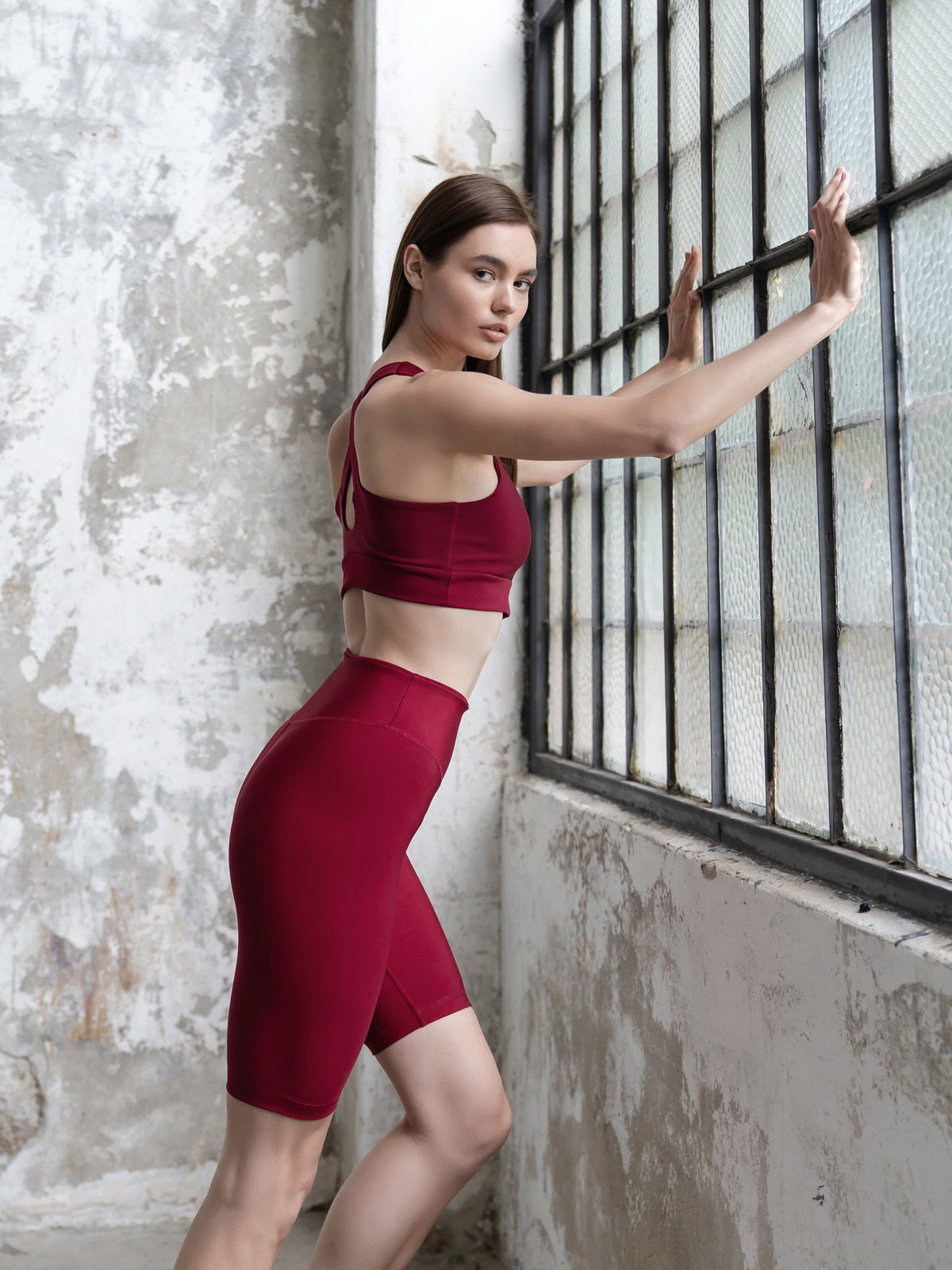 Biker Tayt Bordo Renk 950