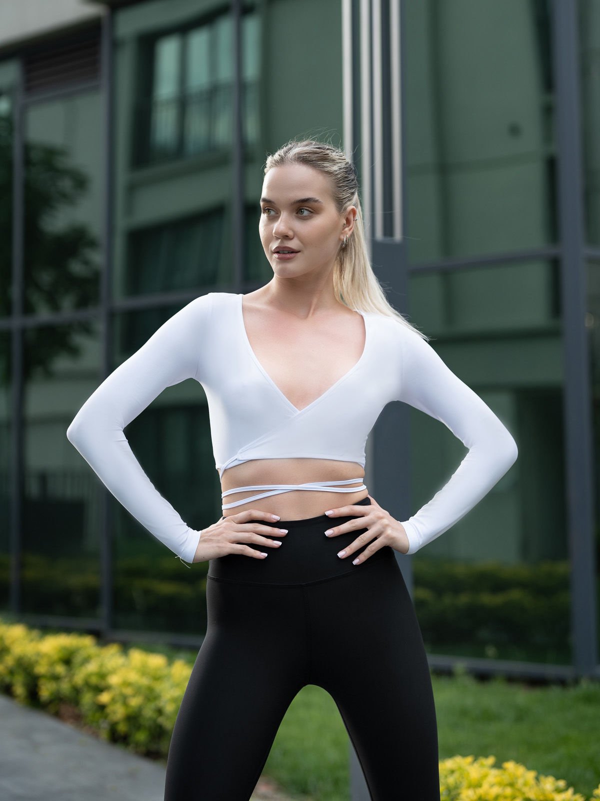 İp Detaylı Beyaz Tshirt 066