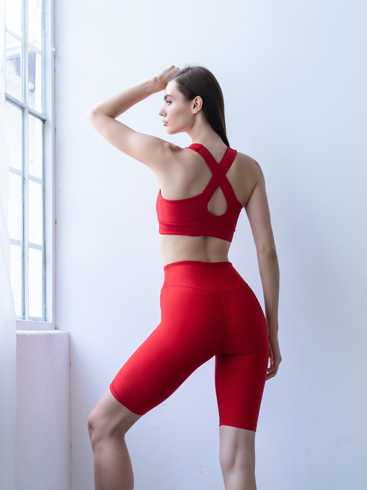 952 Kırmızı Biker Tayt