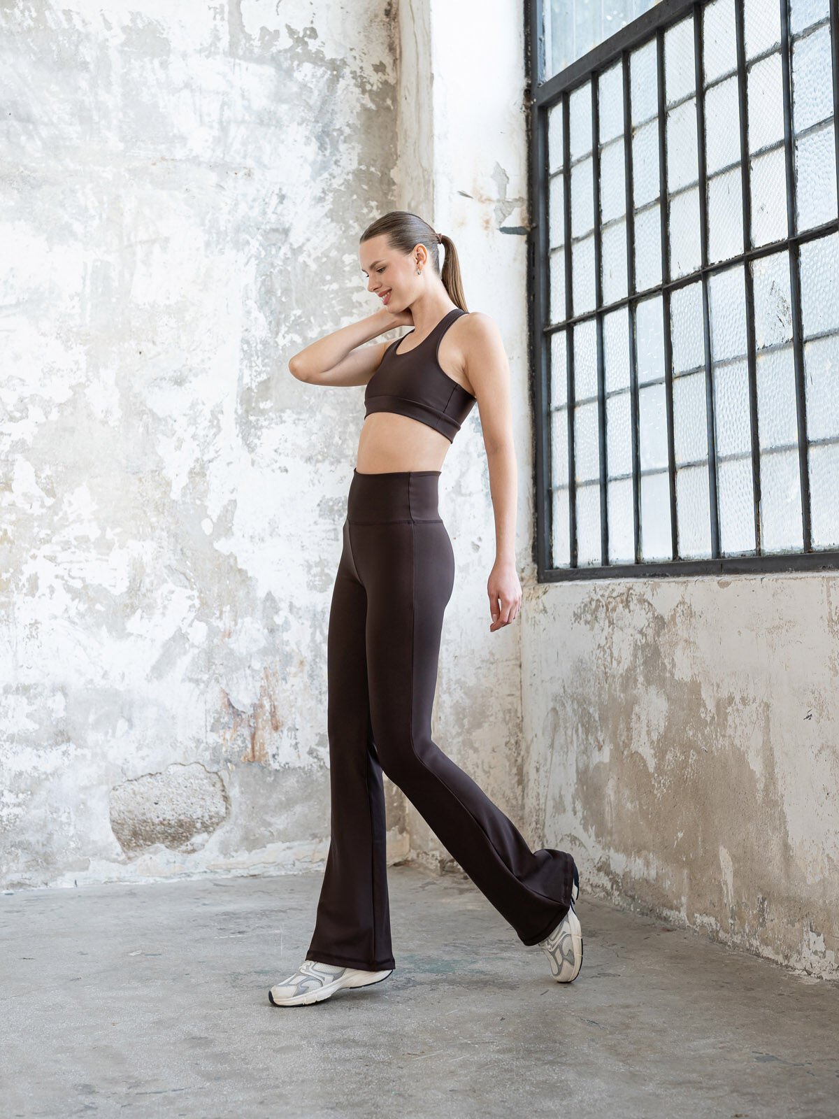 İspanyol Paça Tayt Kahverengi 1263