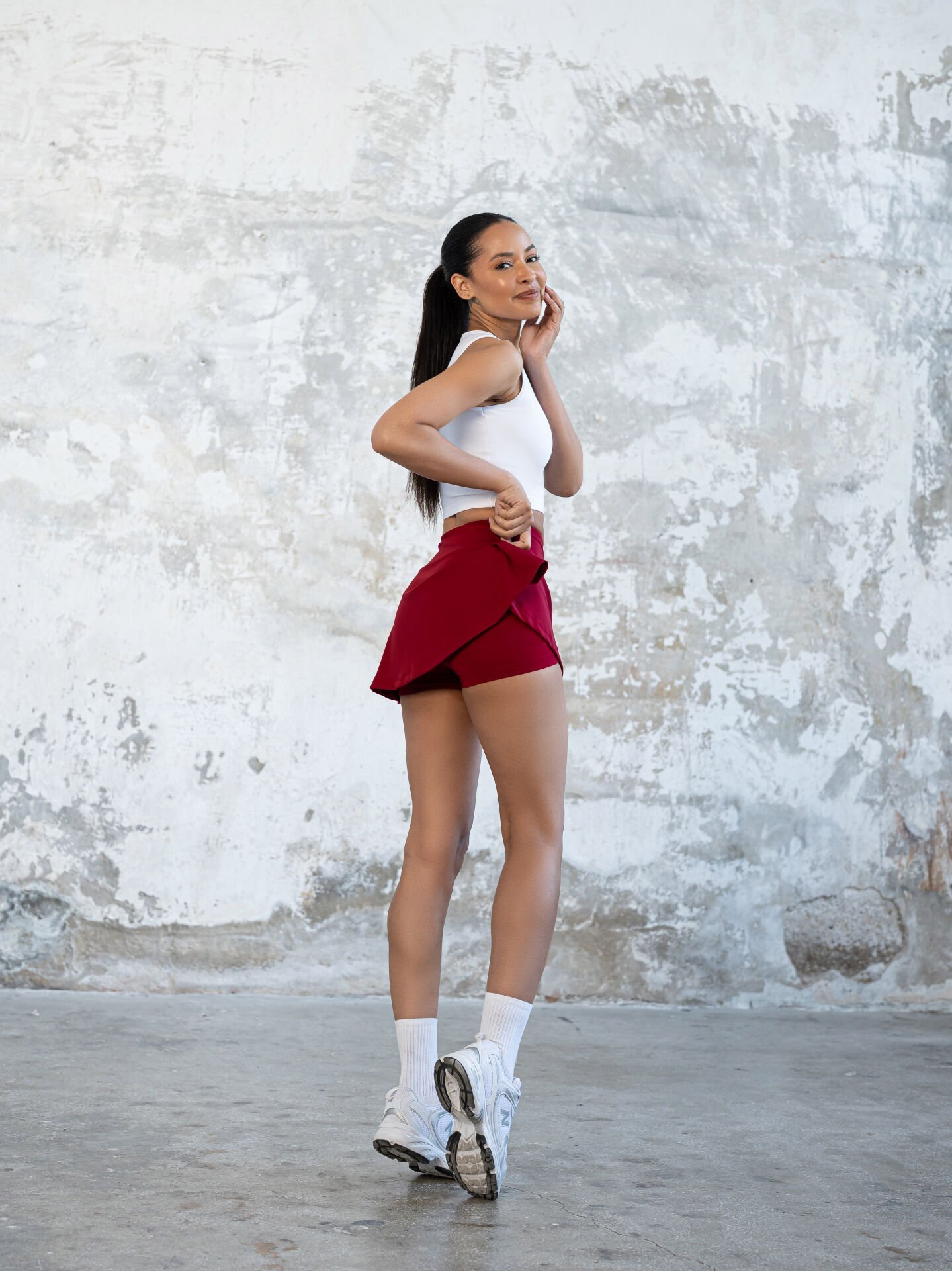 Tenis Eteği Bordo Renk 484