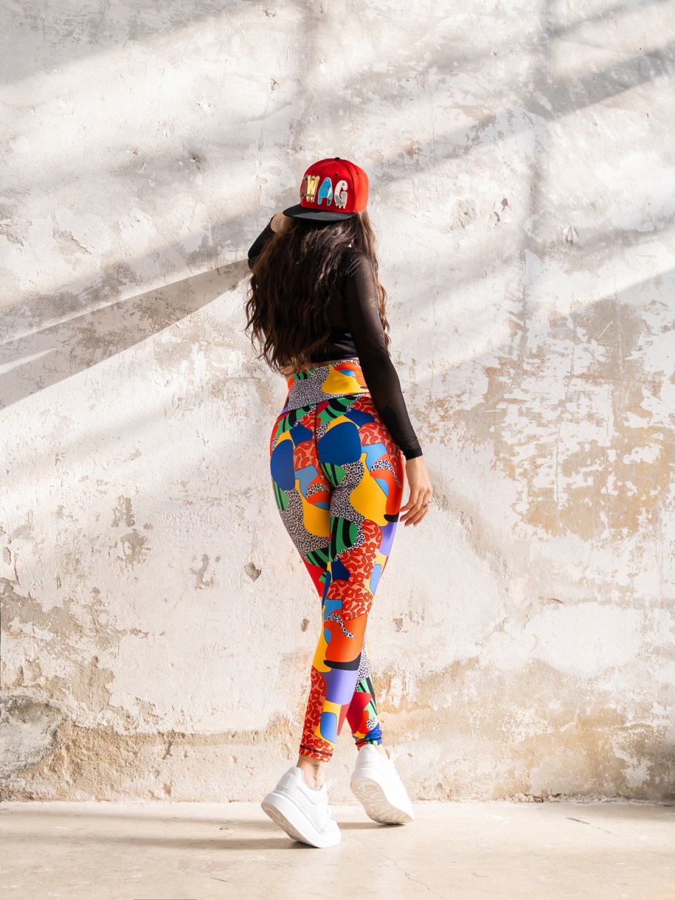 Desenli Ekstra Yüksek Bel Spor Tayt 1183