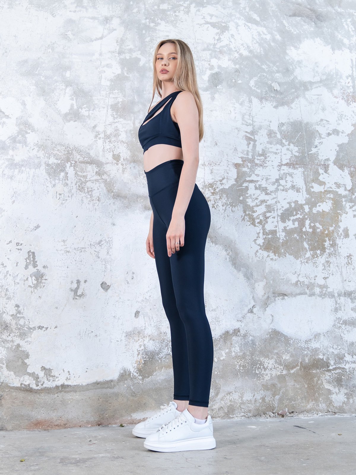 Arkası Büzgülü Tayt Lacivert Renk 970