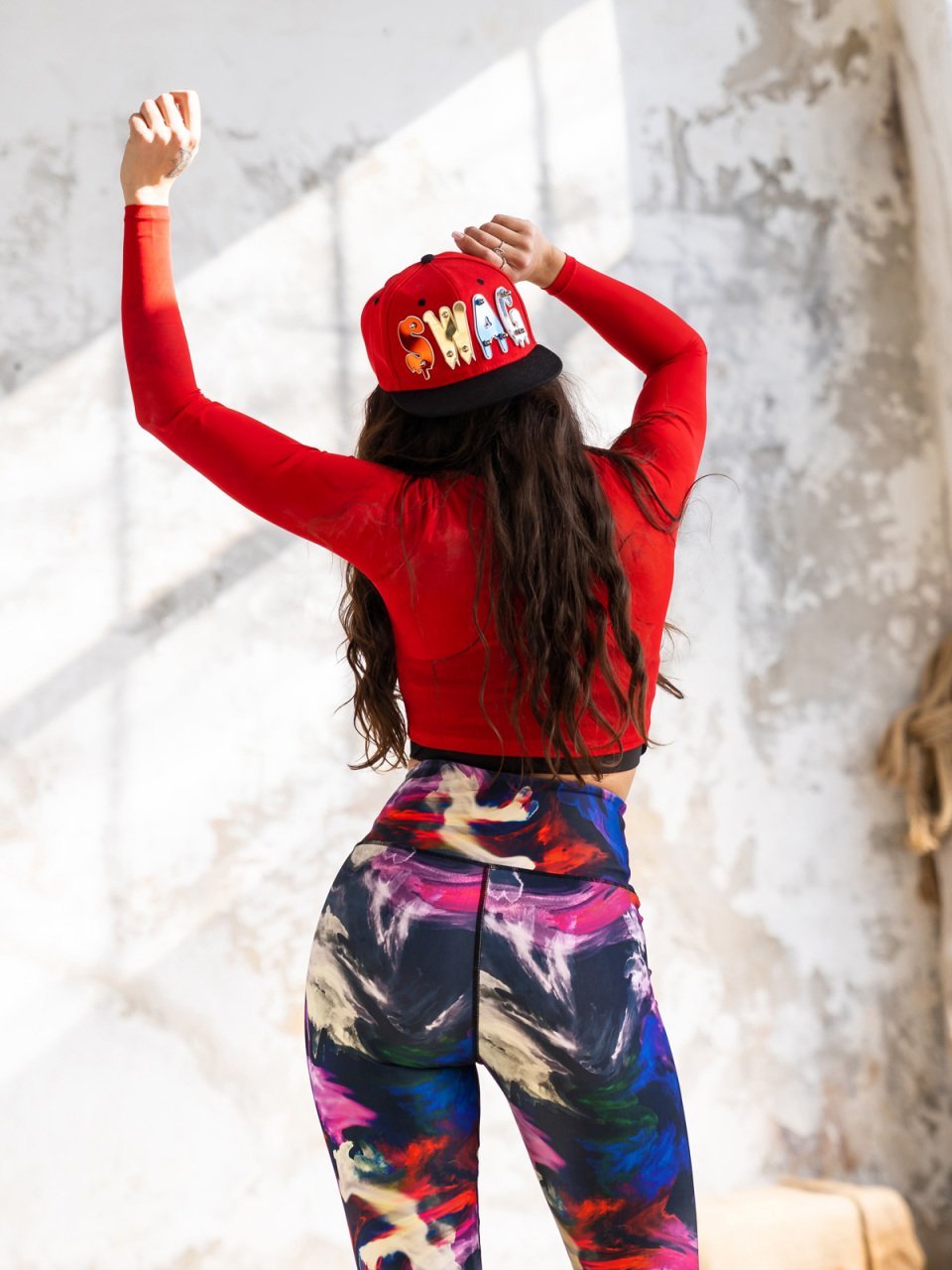 Desenli Ekstra Yüksek Bel Spor Tayt 1187