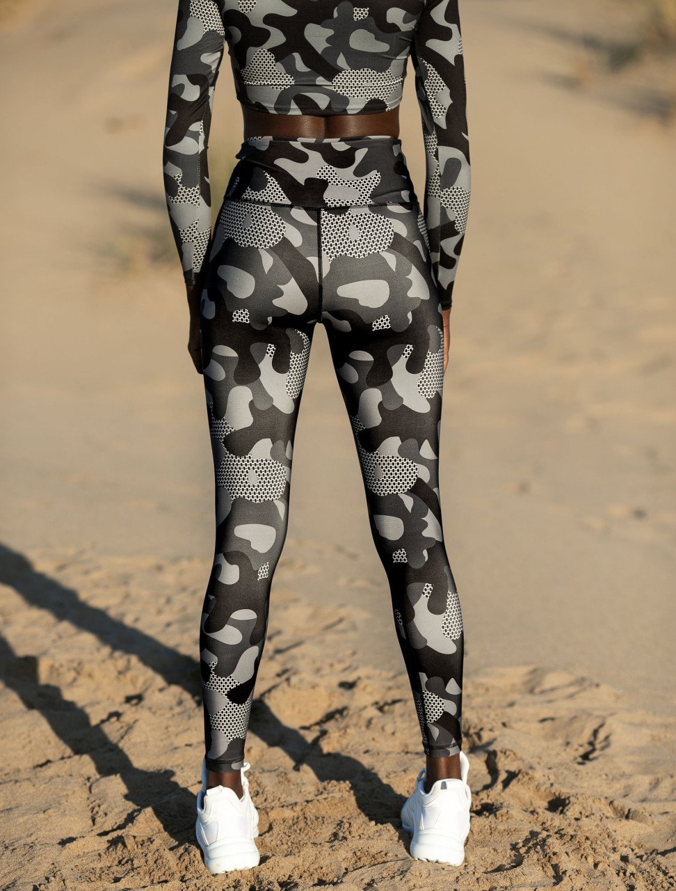 Desenli Ekstra Yüksek Bel Spor Tayt 716