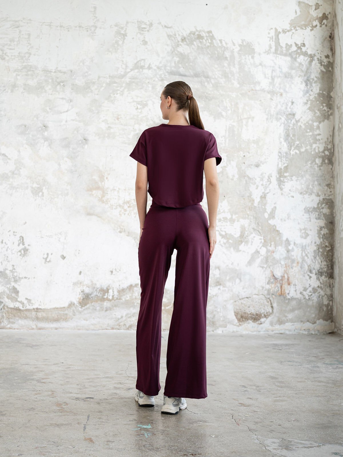 Yoga Tshirt Mürdüm Rengi 045