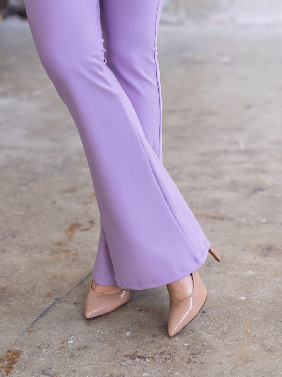 İspanyol Paça Tayt Lila Renk 1251