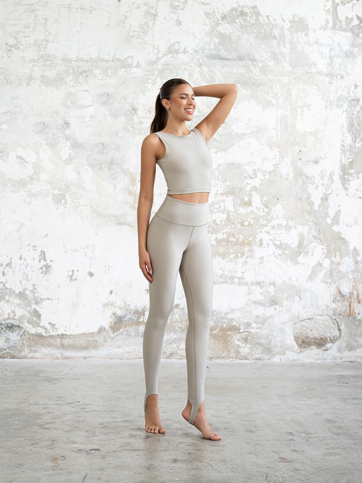 Topukdan Geçmeli Tayt Kum Beji 497