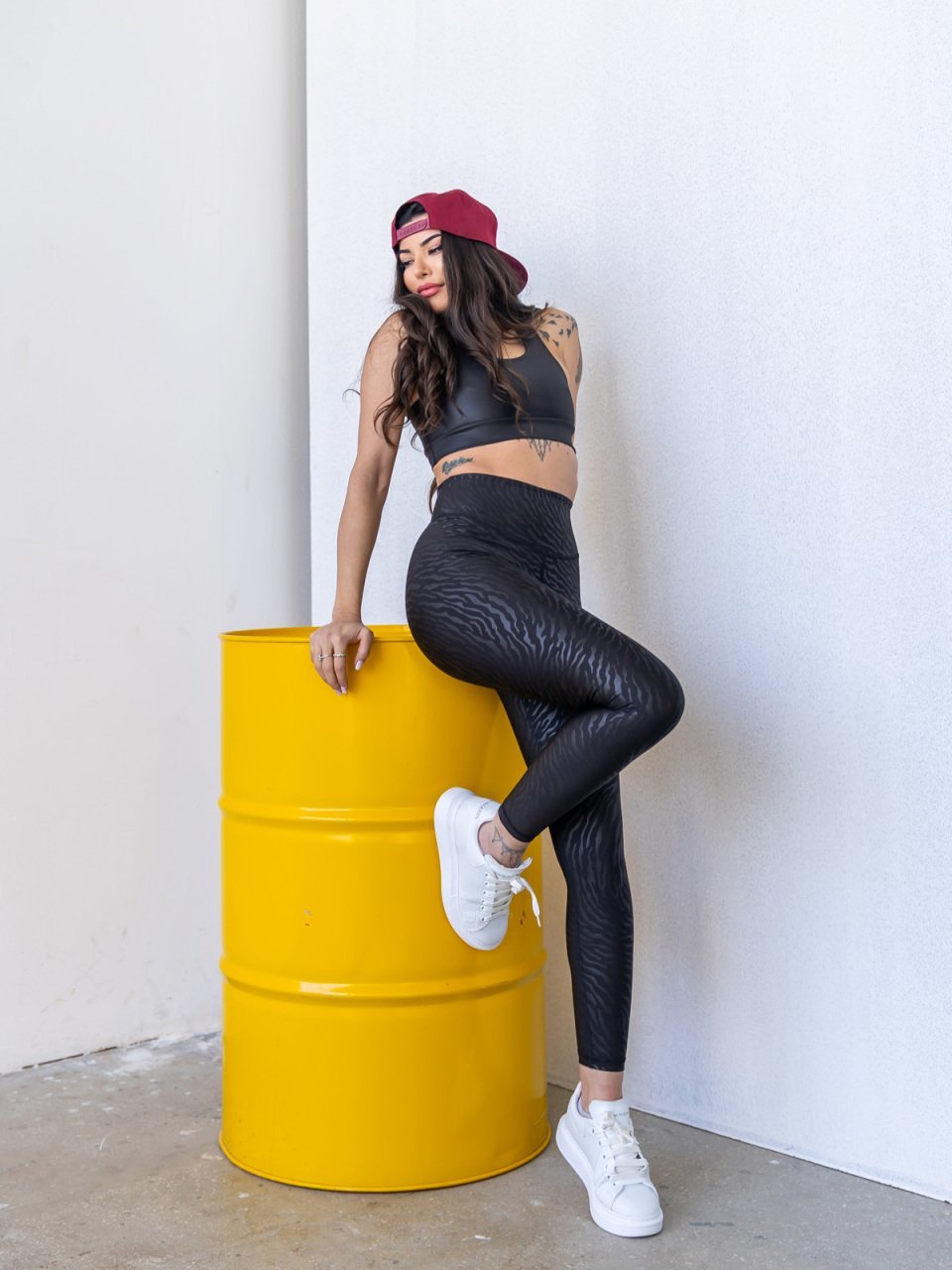 Deri Görünümlü Tayt 1194