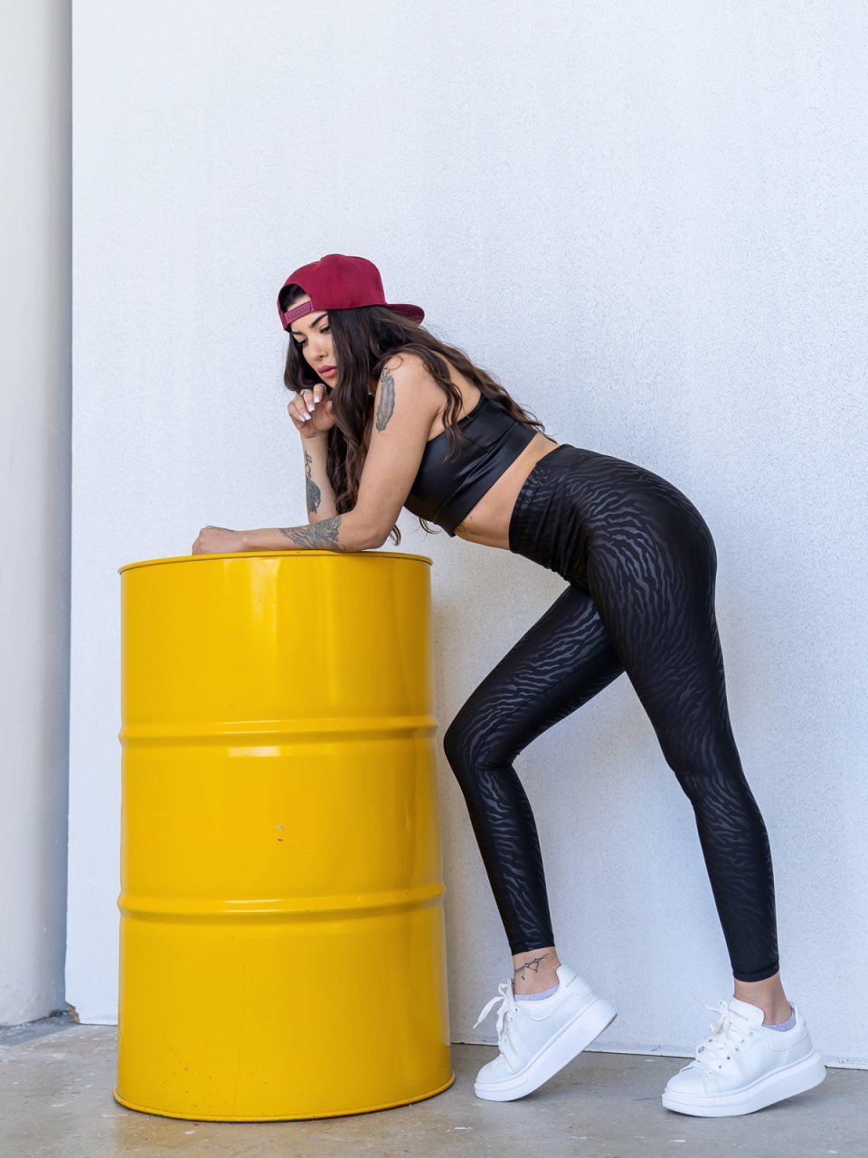 Deri Görünümlü Tayt 1194