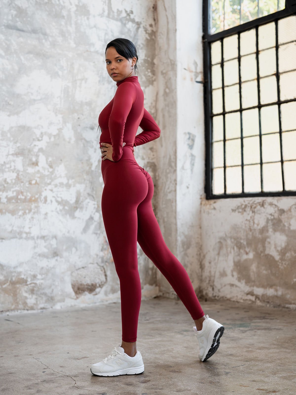 739 Bordo Scrunch Butt Leggings