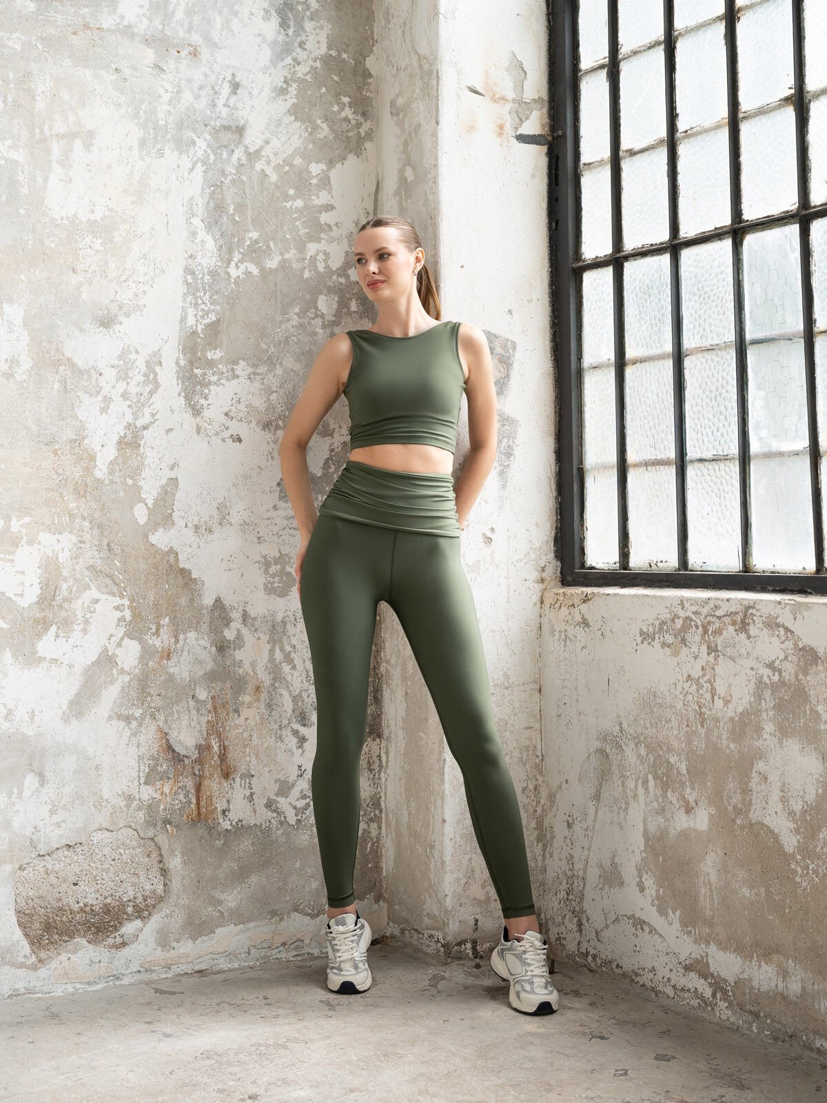 Toleda Tayt Neon Haki Renk 515