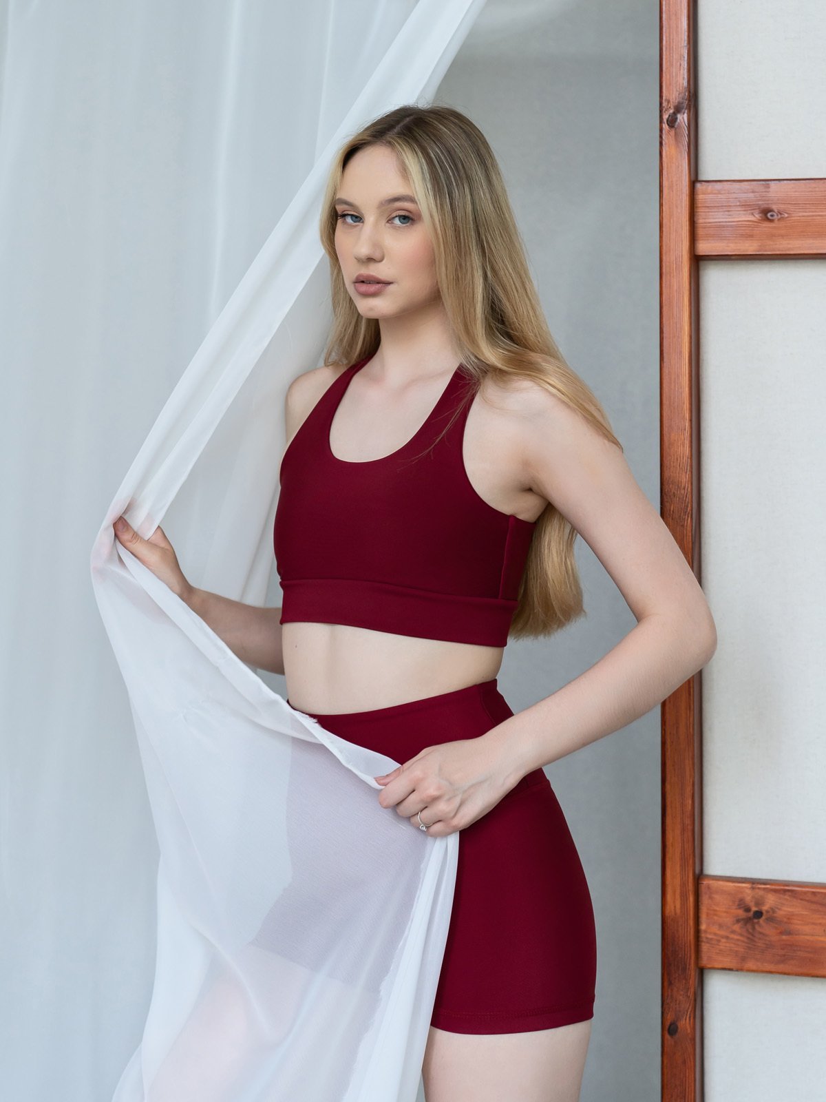 Mini Şort Bordo Renk 5001