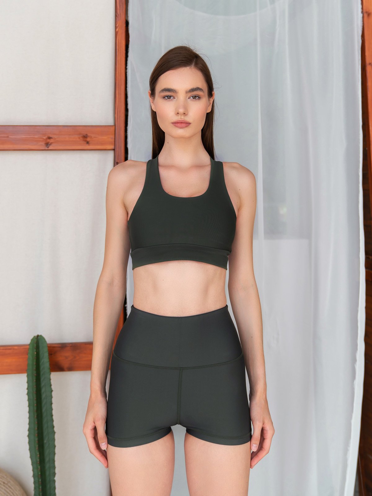 Mini Şort Haki Renk 5002