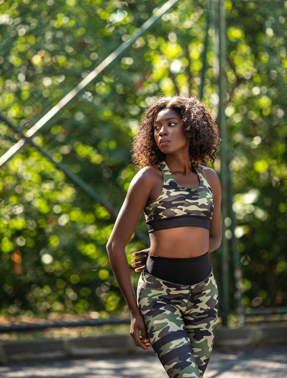 Desenli Ekstra Yüksek Bel Spor Tayt 889