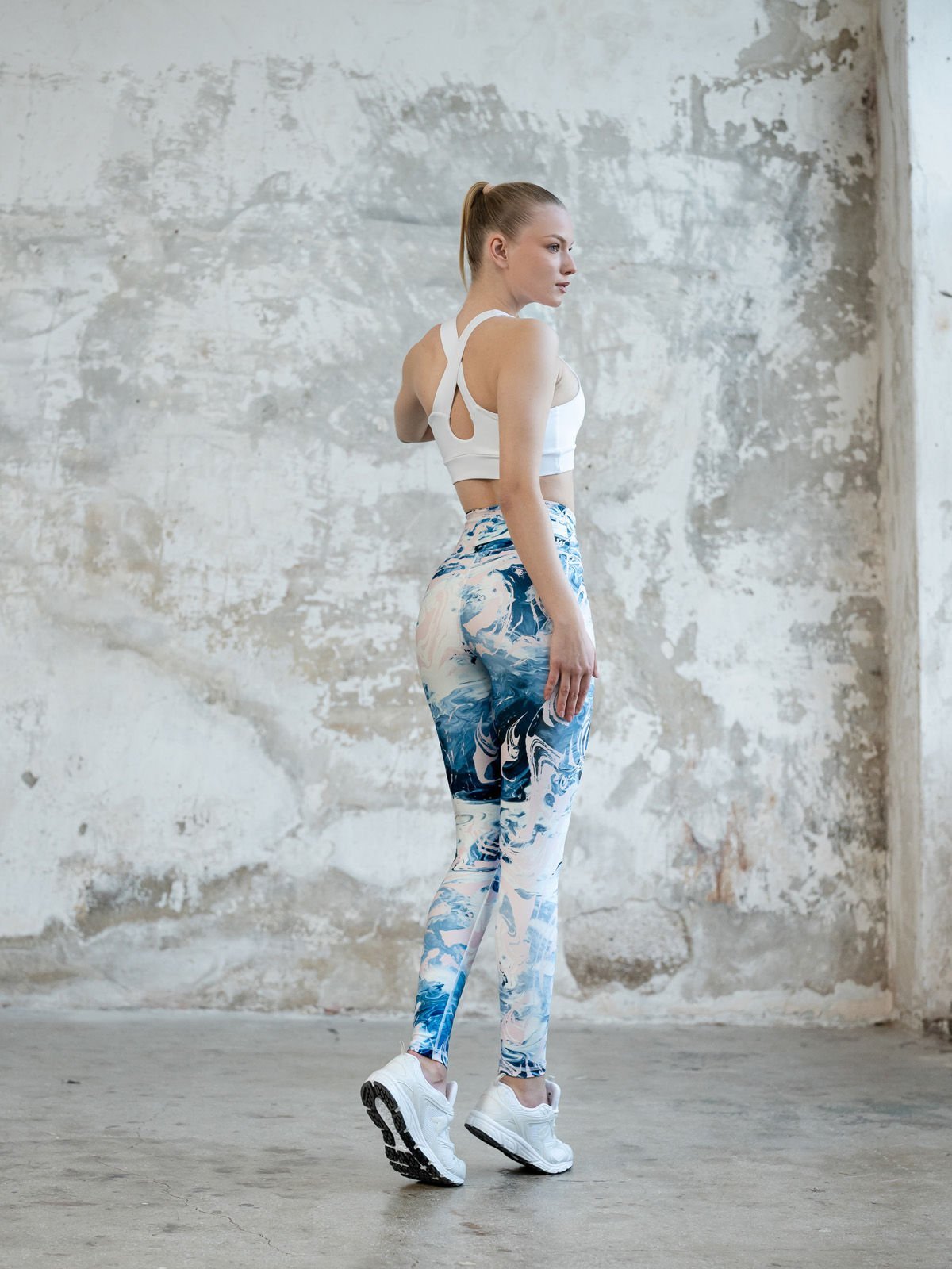 Desenli Ekstra Yüksek Bel Spor Tayt 1020