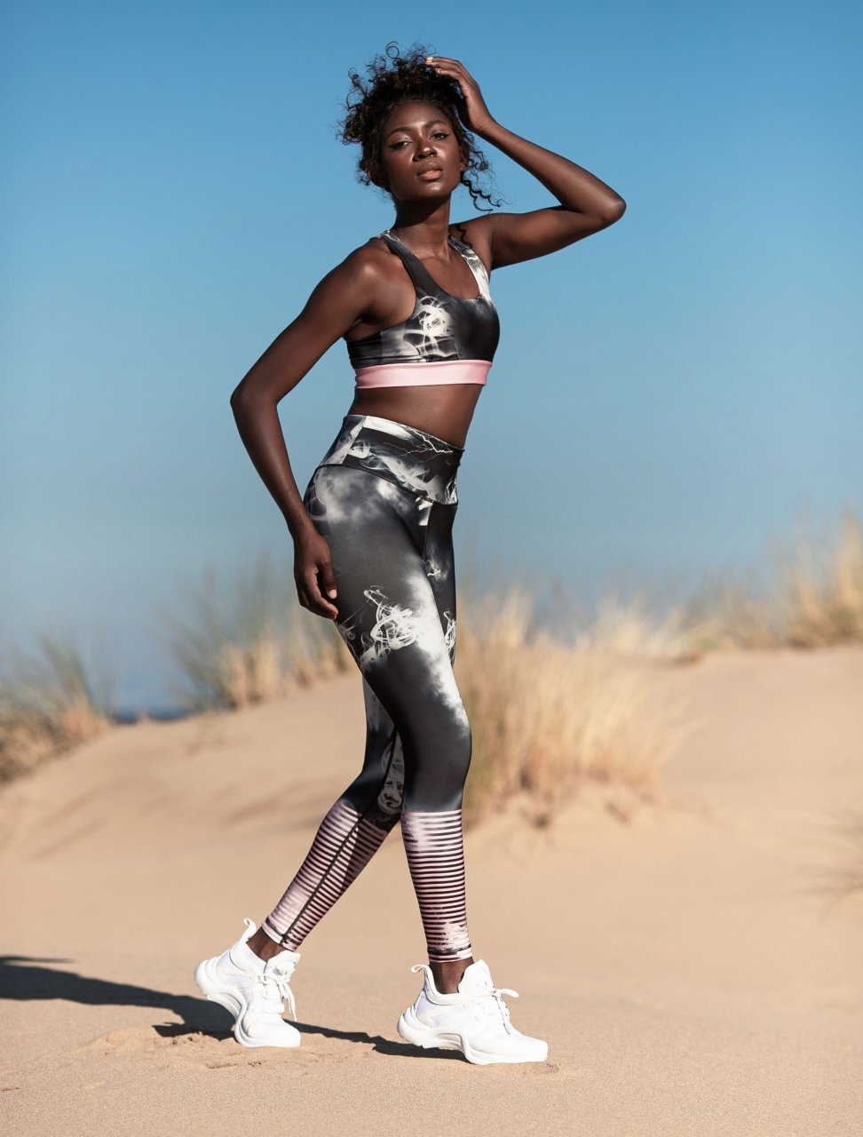 Desenli Ekstra Yüksek Bel Spor Tayt 1022