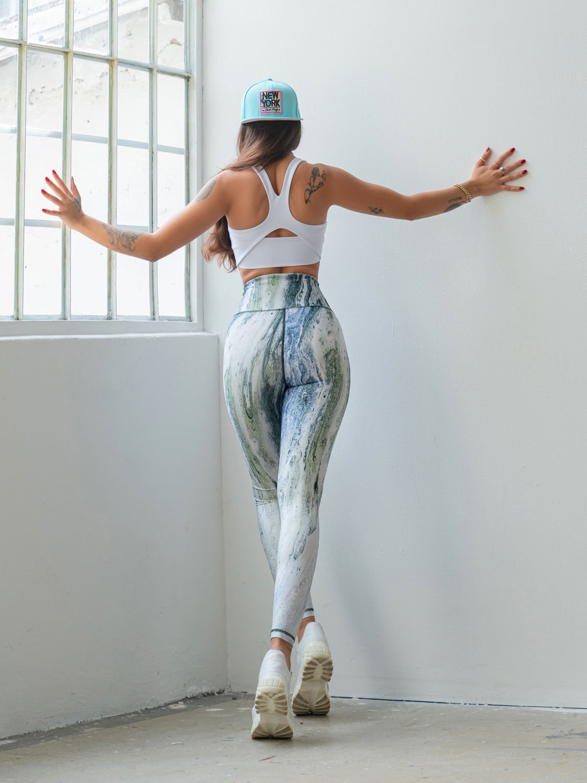 Desenli Ekstra Yüksek Bel Spor Tayt 332