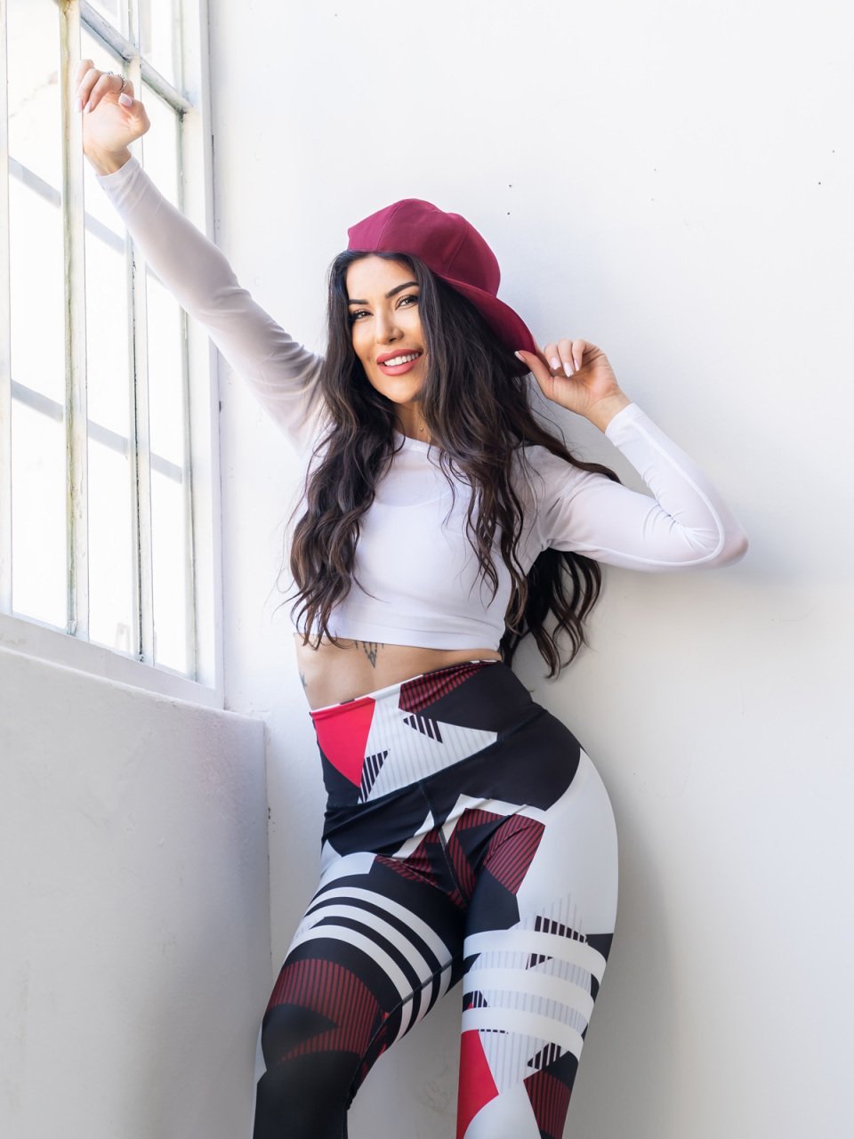 Desenli Ekstra Yüksek Bel Spor Tayt 896