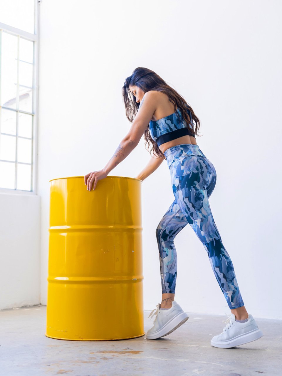 Desenli Ekstra Yüksek Bel Spor Tayt 1027