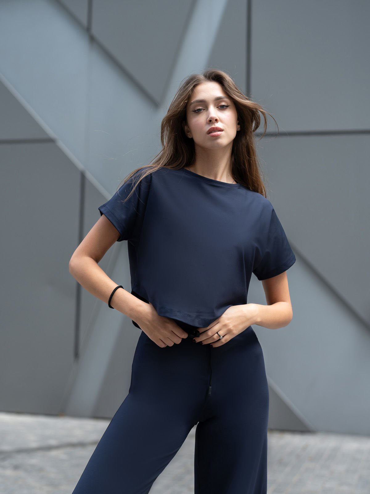 Yoga Tshirt Lcivert Renk 048