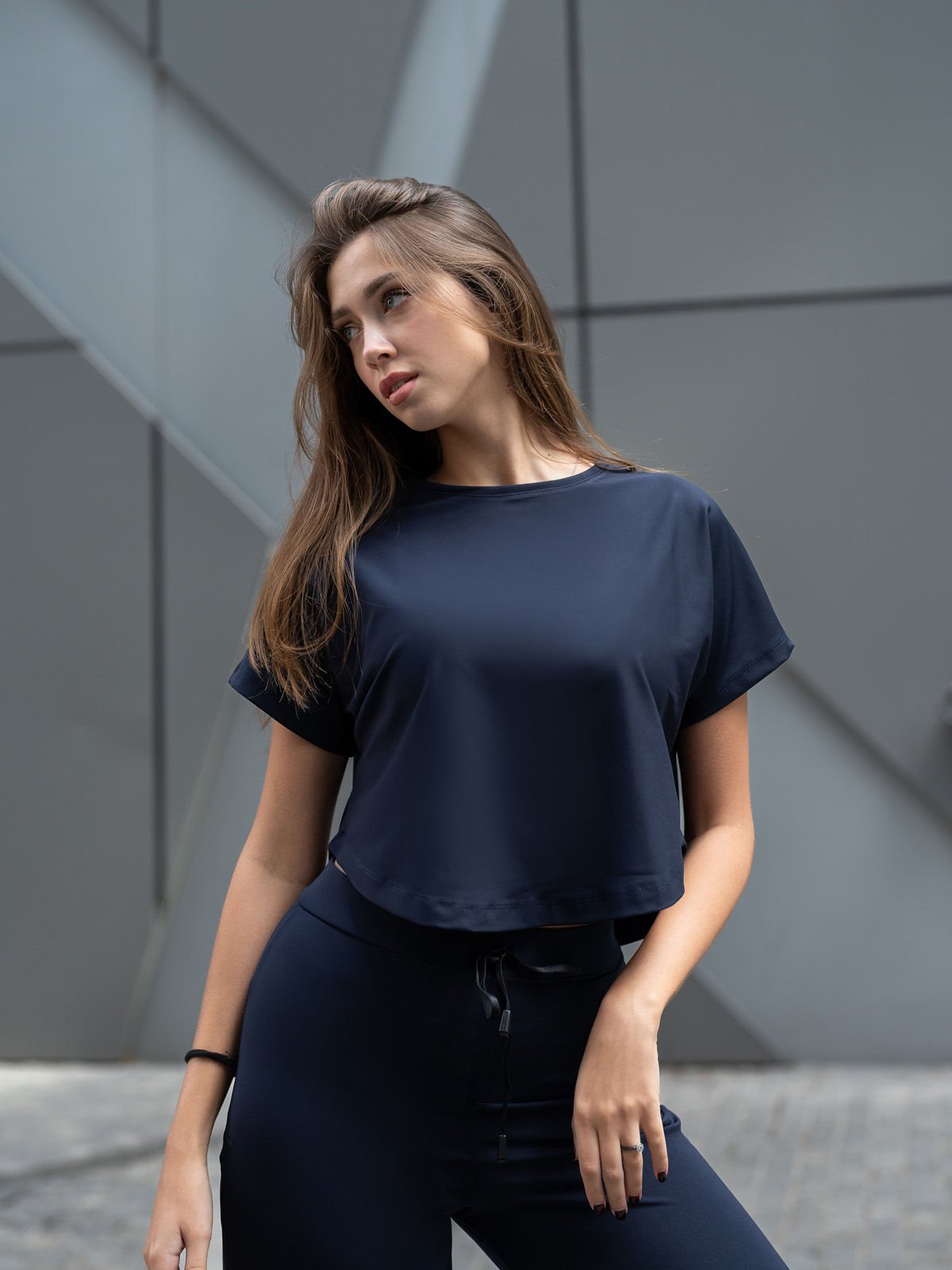 Yoga Tshirt Lcivert Renk 048