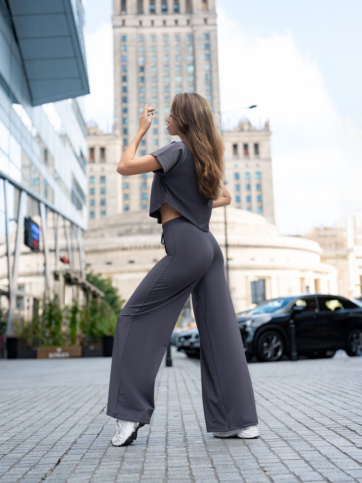 Yoga Tshirt Antrasit Renk 095