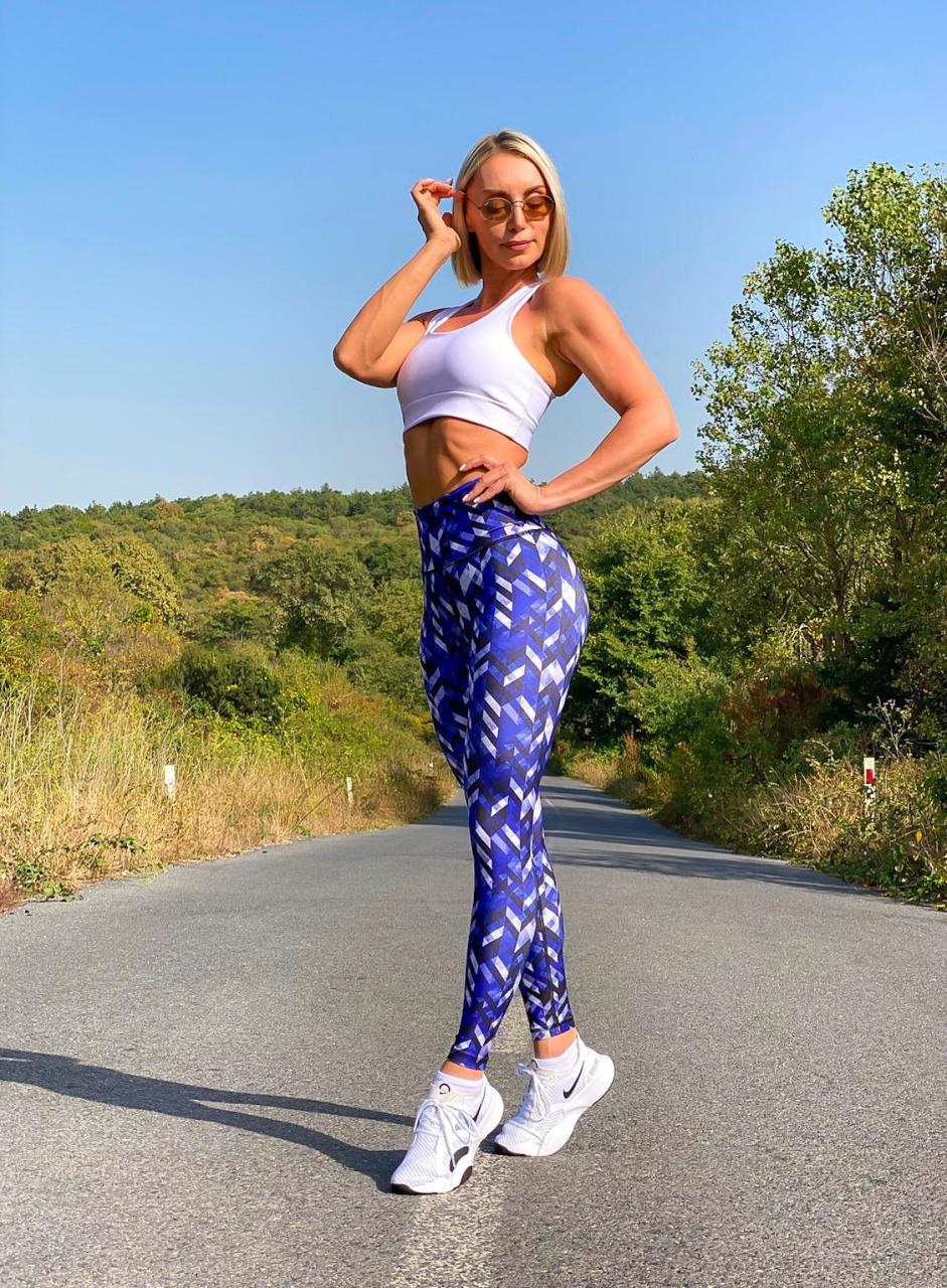 Desenli Ekstra Yüksek Bel Spor Tayt 1037