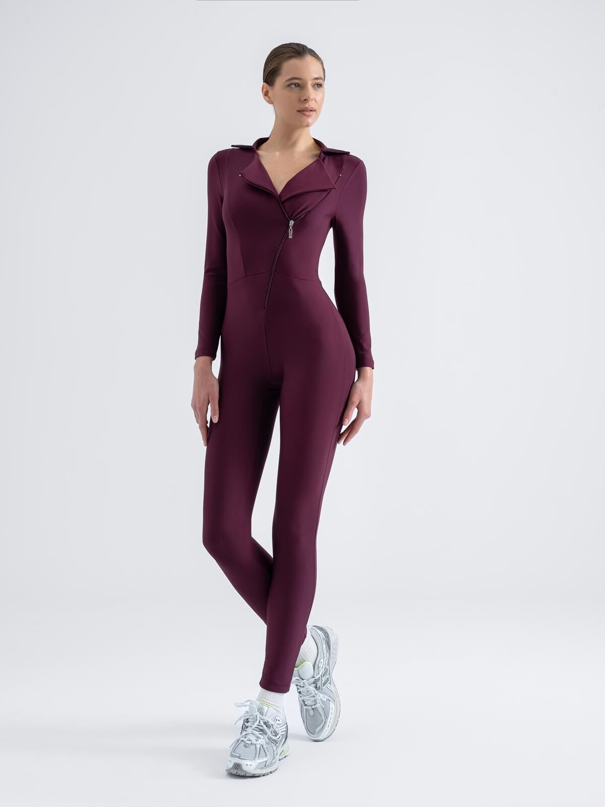 ShadowFit Spor Tulum Mürdüm Renk 2368