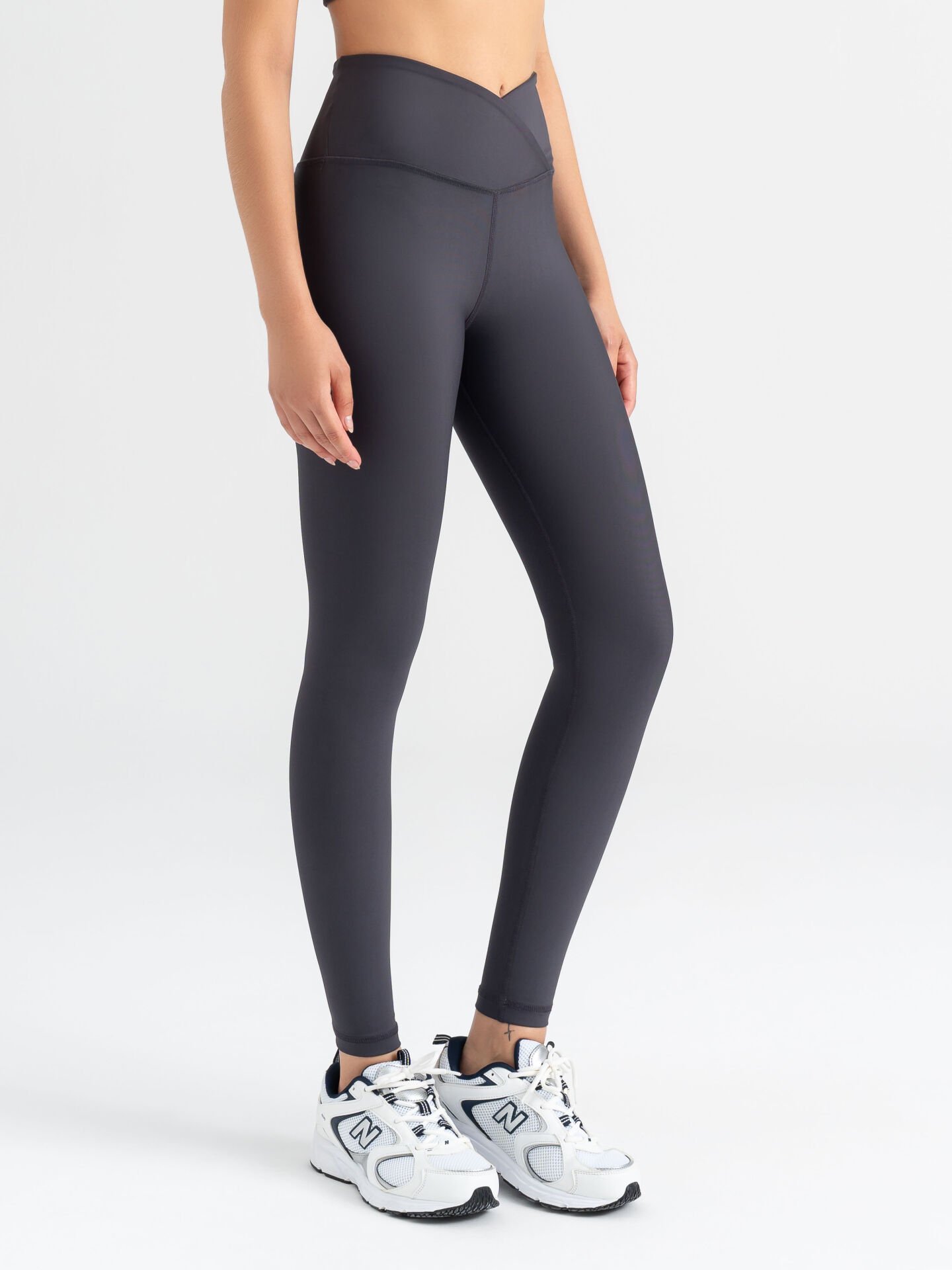 Bel Tasarımlı Spor Tayt Antrasit Rengi 1045