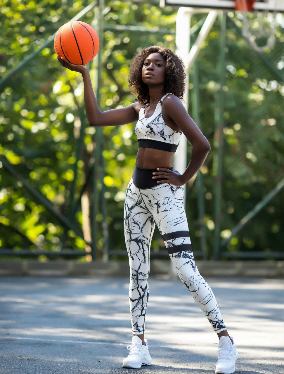 Desenli Ekstra Yüksek Bel Spor Tayt 921