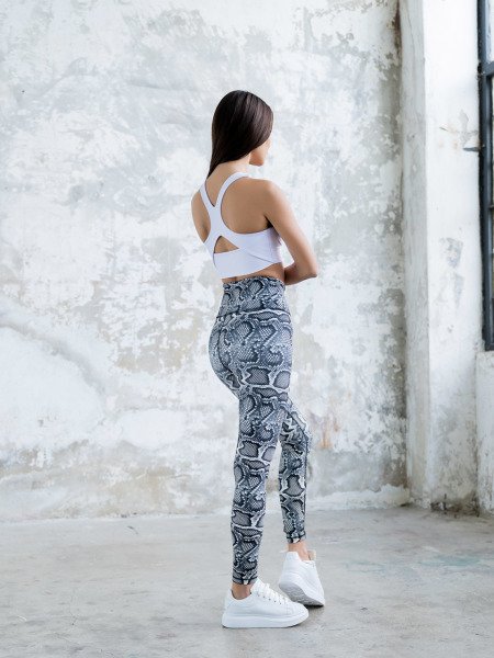 Desenli Spor Tayt Yılan Desen 280