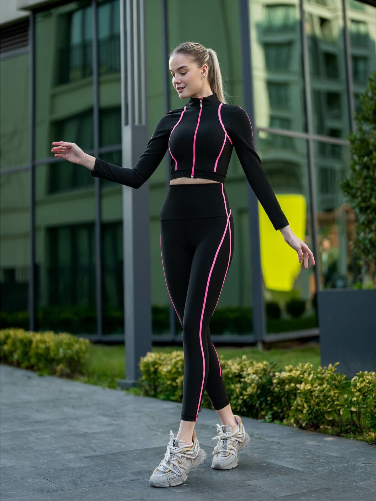 Menton Tayt Neon Pembe Şeritli 366