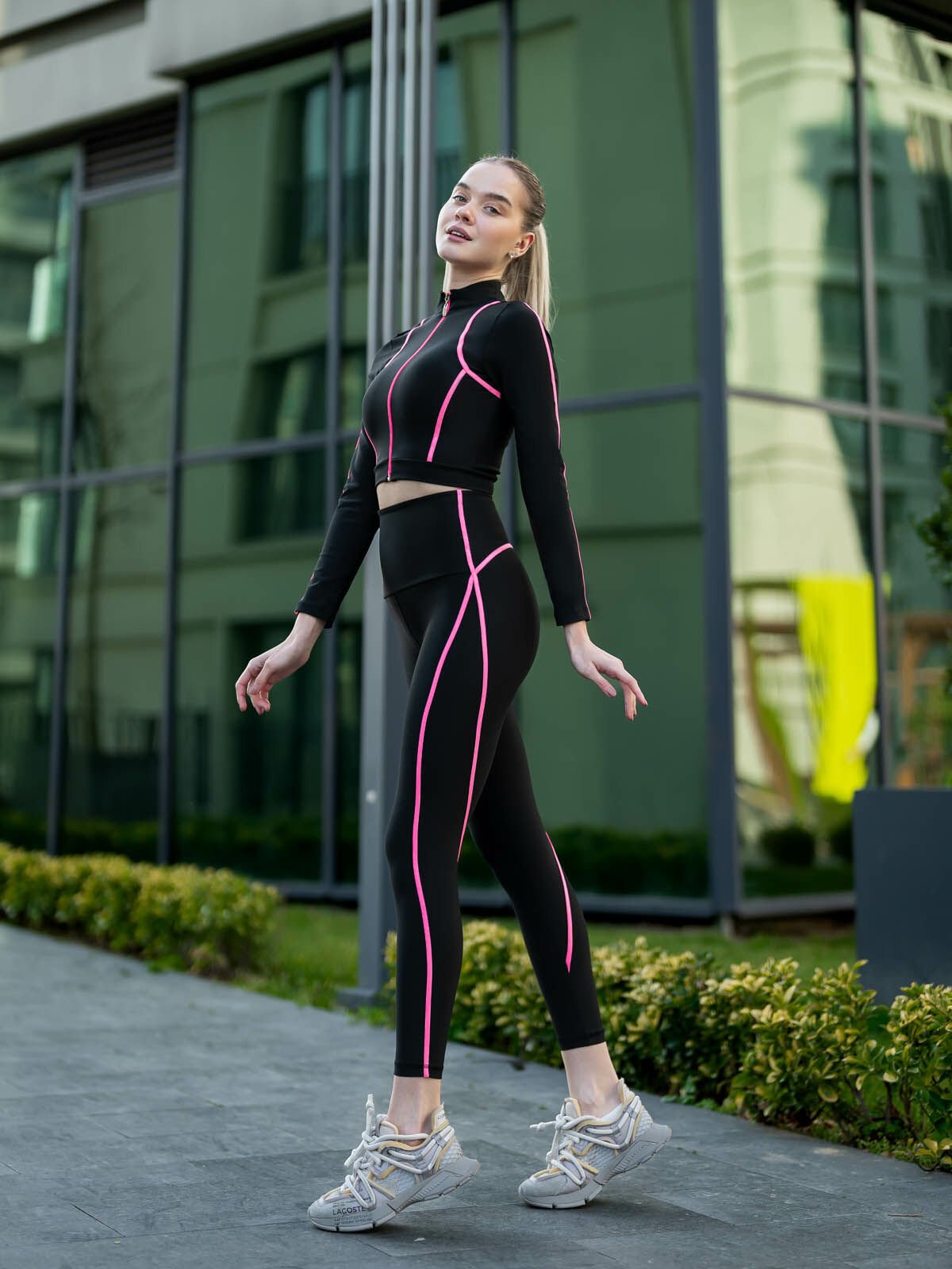 Menton Tayt Neon Pembe Şeritli 366