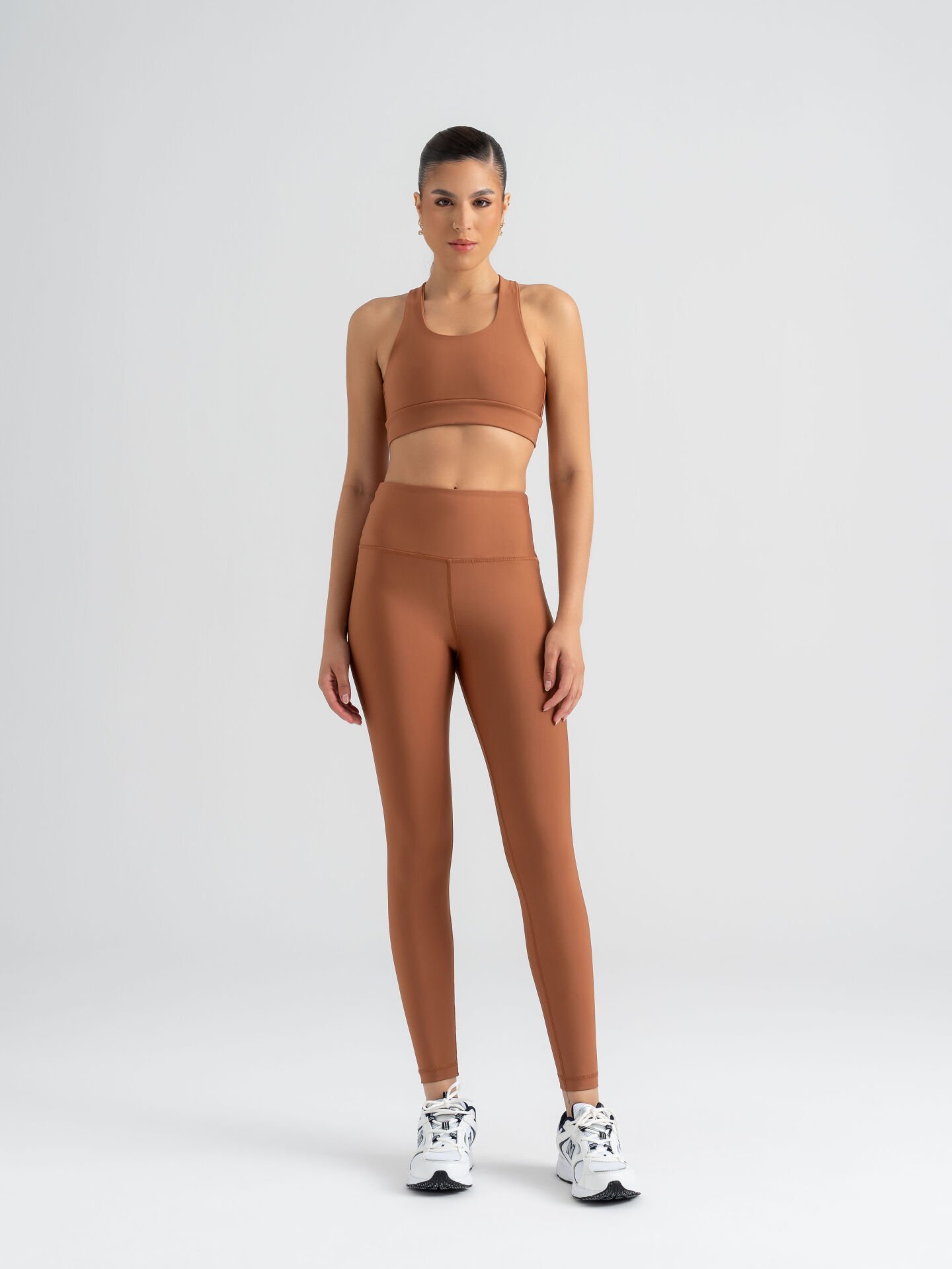 Ekstra Yüksel Bel Tayt Taba Renk 370