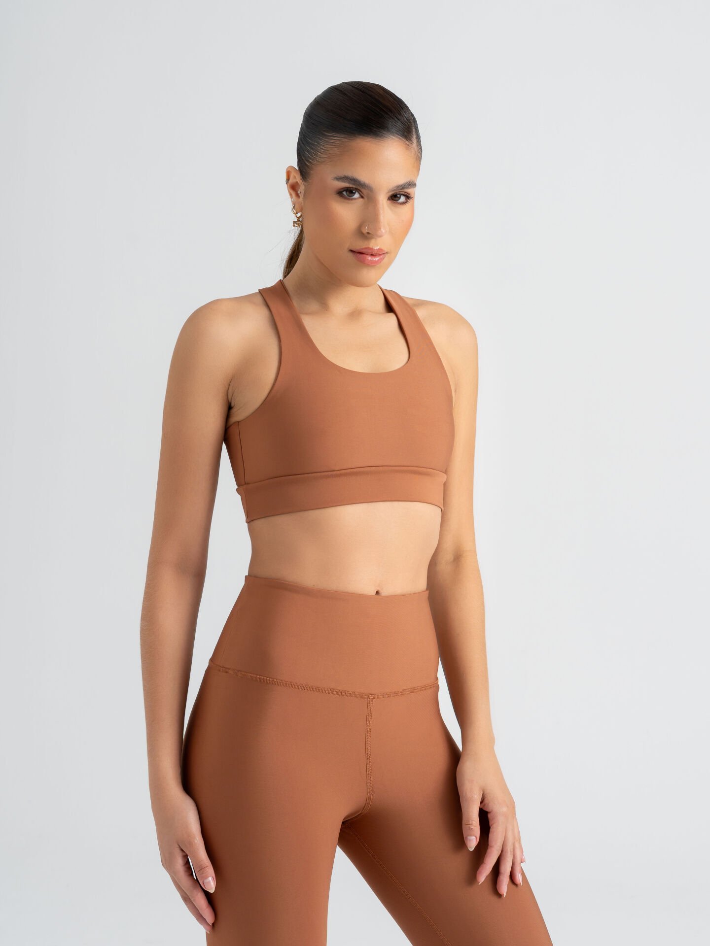 Ekstra Yüksel Bel Tayt Taba Renk 370