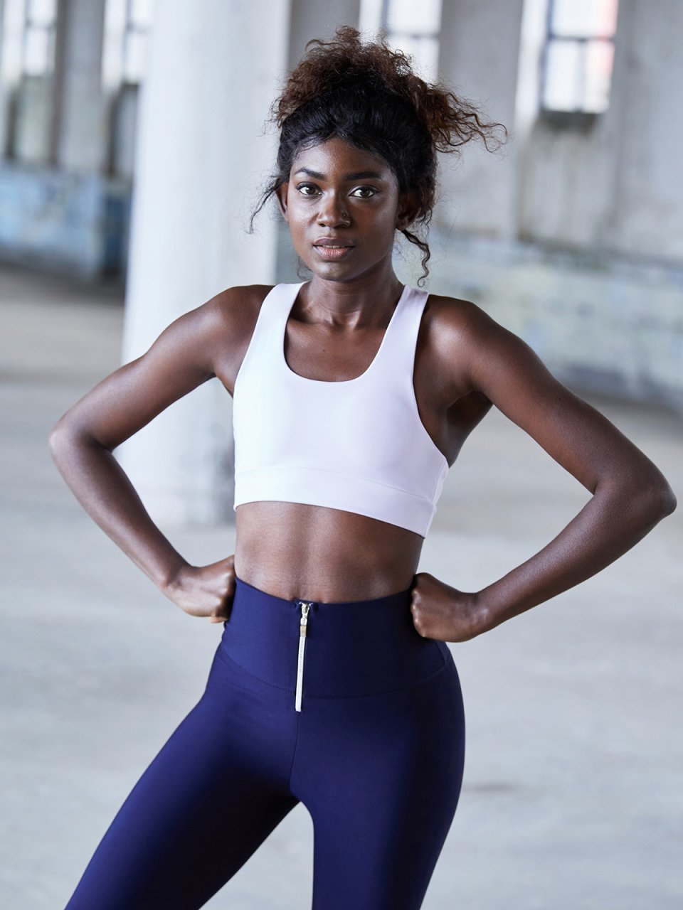 Fermuarlı Tayt Lacivert Renk 1050