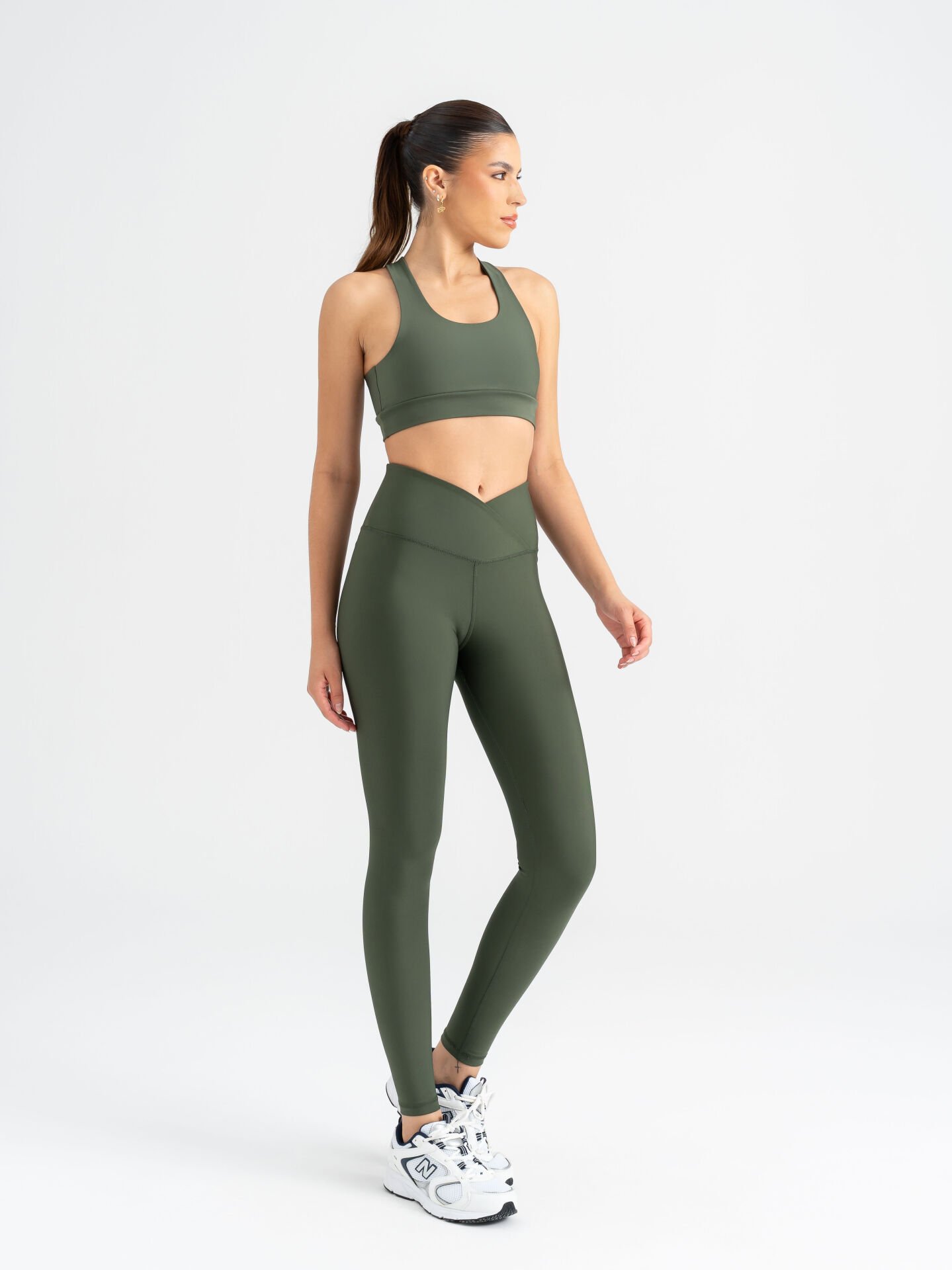 Bel Tasarım Spor Tayt Haki Renk 1052