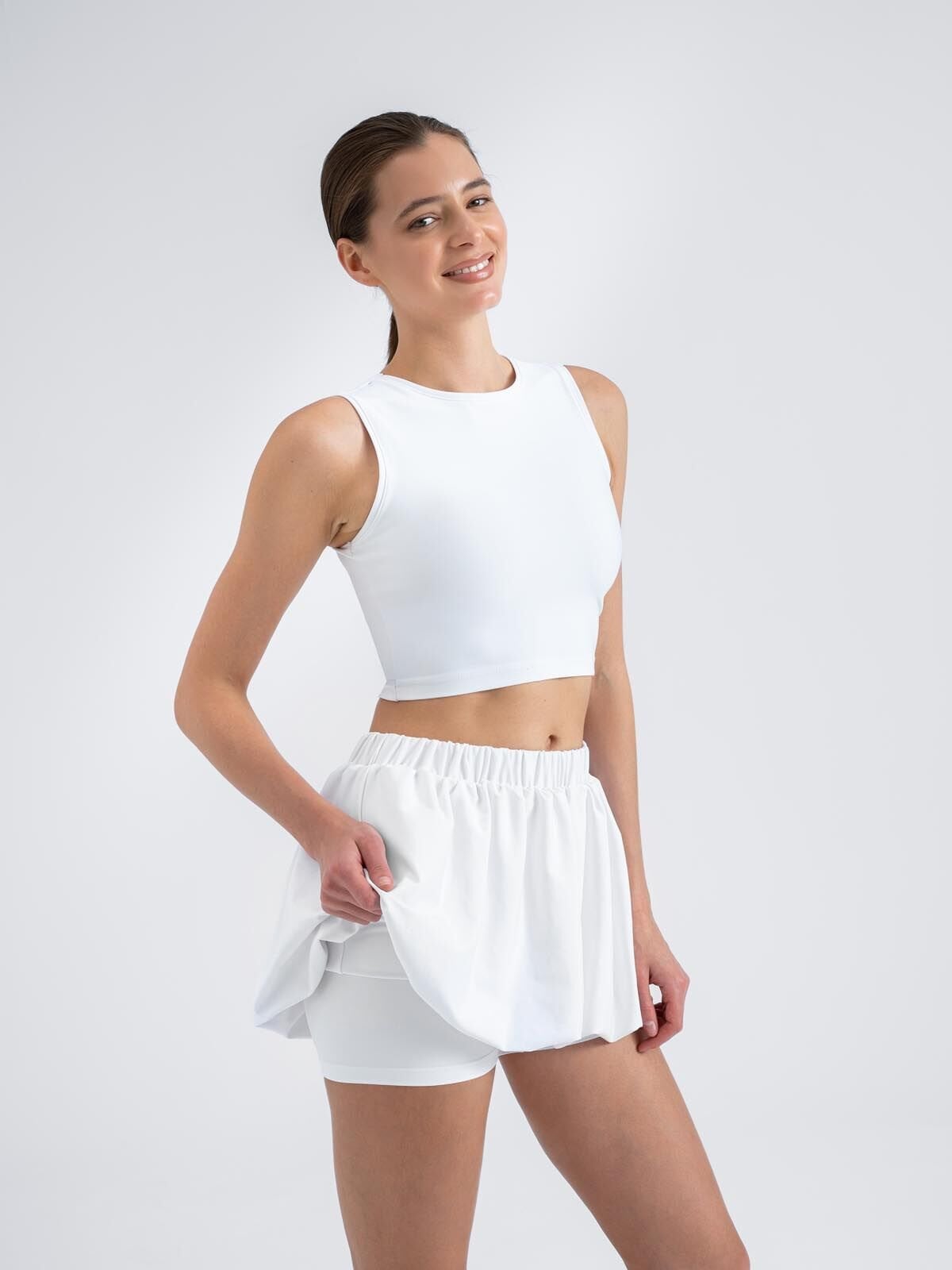 Bubble Tenis Eteği Beyaz Renk 5102