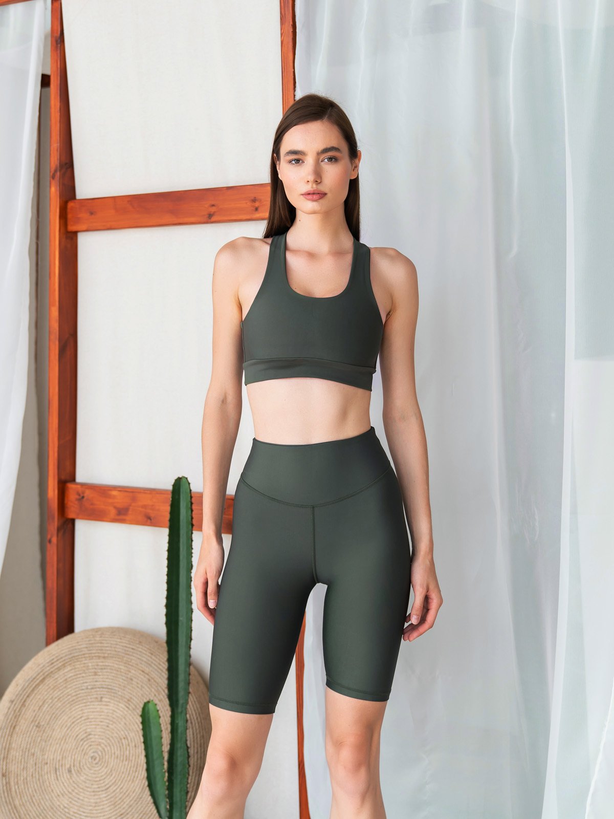 Biker Tayt Haki Renk 948