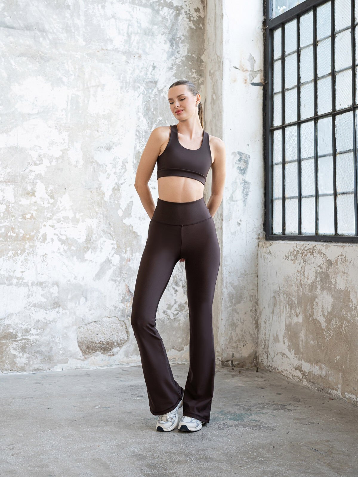 İspanyol Paça Tayt Kahverengi 1263