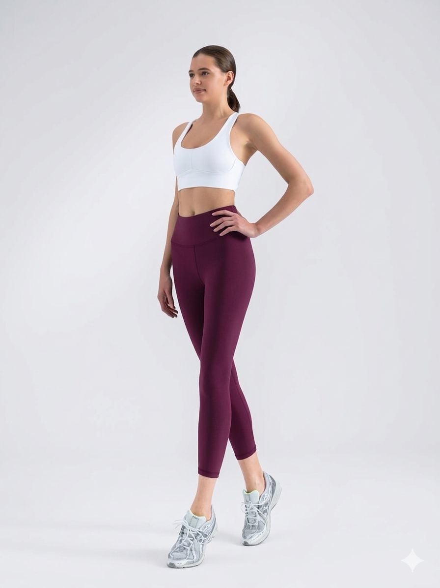 7/8 Spor Tayt Mürdüm Renk 573