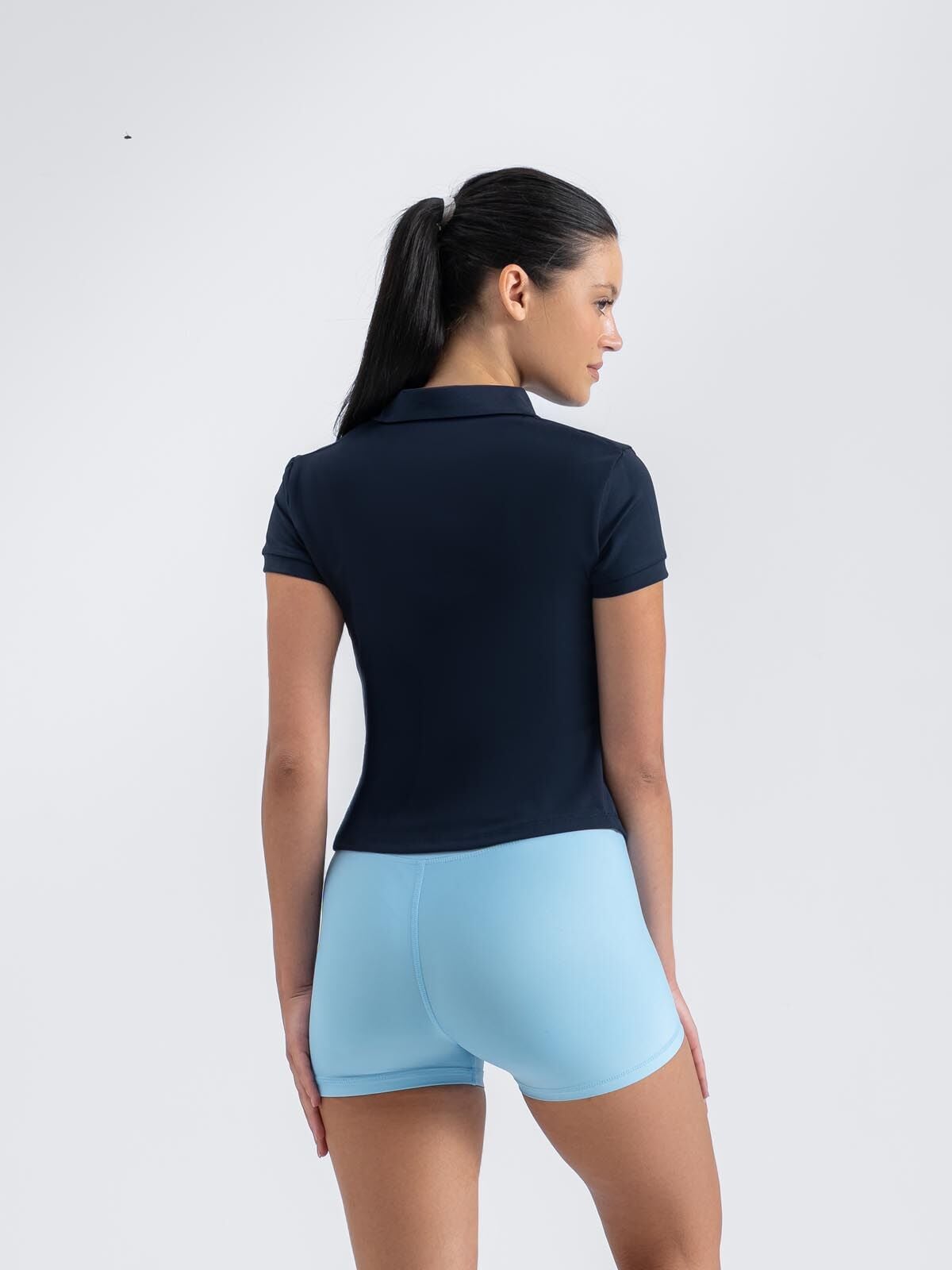 Ve Yaka Tshirt Lacivert Renk 3807